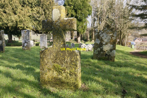 Photo 6"x4" Cross & Headstones Ovington\/SU5631 c2016