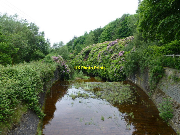 Photo 6"x4" Water channel at Bottoms Reservoir Tintwistle c2016