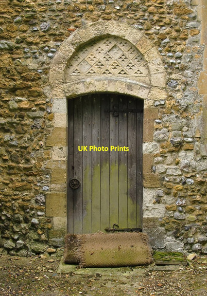 Photo 6"x4" Tillingham church: Norman north door Tillingham c2016