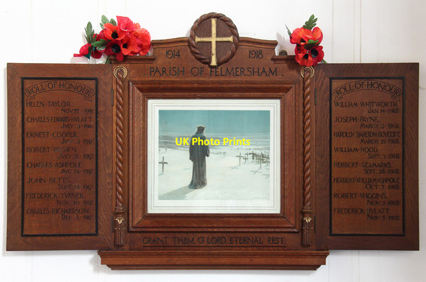 Photo 6"x4" St Mary, Felmersham - War Memorial WWI Felmersham c2016