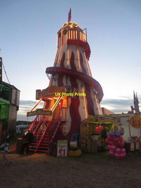 Photo 6"x4" Helter Skelter, The Hoppings funfair, Newcastle upon Tyne Newcastle upon Tyne c2016