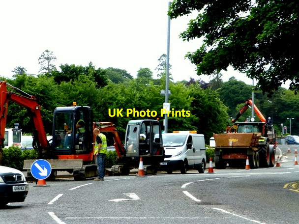 Photo 6"x4" Roadworks along Irishtown Road, Omagh Omagh c2016