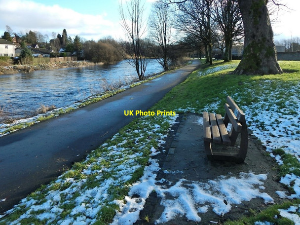 Photo 6"x4" Bench by the River Leven Alexandria c2015