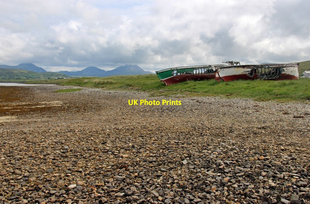 Photo 6"x4" Old boats at Ballyness Bay Meenlaragh c2016