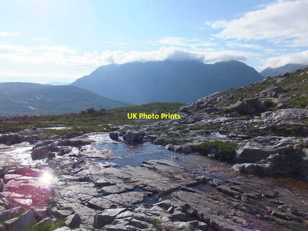 Photo 6"x4" Stream crossing rocky slabs by Sg\u00c3\u00b9rr Dubh Sgorr nan Lochan Uaine c2016