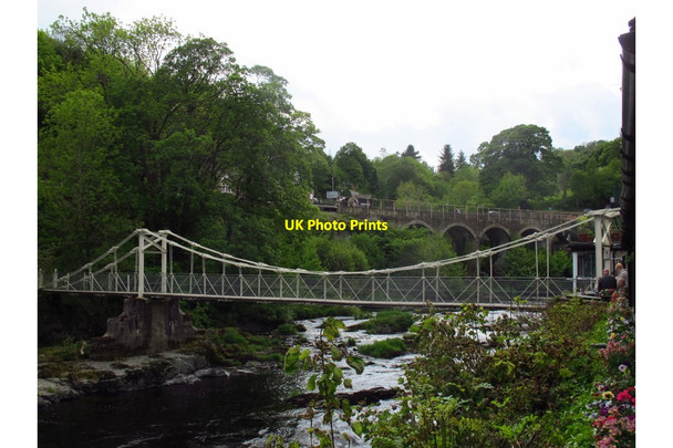 Photo 6"x4" The chain bridge at Berwyn Llangollen c2017