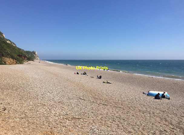 Photo 6"x4" The beach at Branscombe Mouth Vicarage c2017