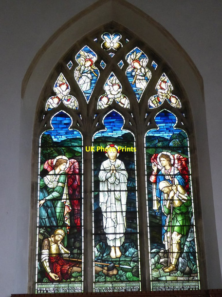 Photo 6"x4" Stained glass window, Hook Norton church East End\/SP3533 c2017