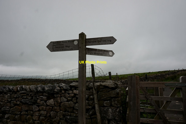 Photo 6"x4" 12-38pm fingerpost near Long Mires New Houses\/SD8073 c2017