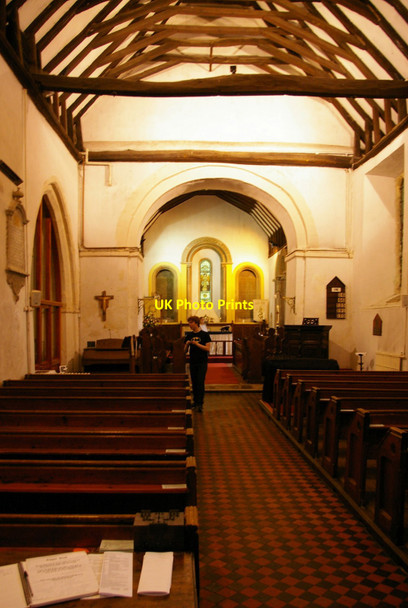 Photo 6"x4" Parish church of St Mary Magdalene, Crowmarsh Gifford: interior looking east Wallingford c2017
