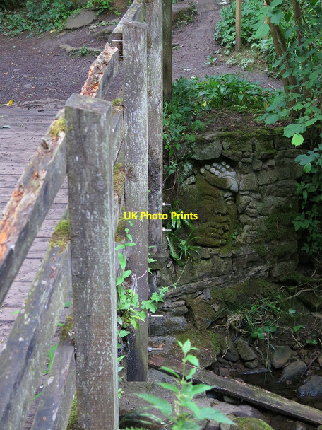 Photo 6"x4" Troll sculpture below footbridge over Philip Burn Allendale Town c2017