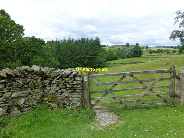 Photo 6"x4" Gate on path from Frost Hole to Potter Tarn Cowen Head c2017