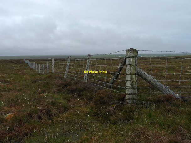 Photo 6"x4" Fence on moorland near Barabhas, Isle of Lewis Barabhas c2017