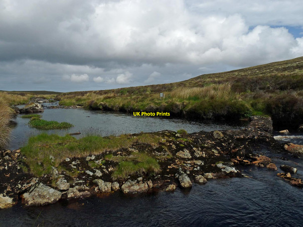 Photo 6"x4" Dam on the Abhainn Ghriais\/River Gress, Isle of Lewis Griais c2017