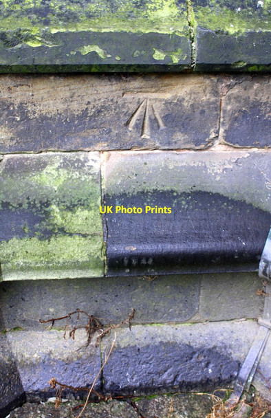 Photo 6"x4" Benchmark on St Editha's Church Tamworth c2017