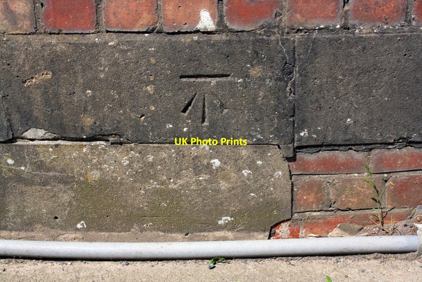 Photo 6"x4" Benchmark on railway bridge on Danby Lane Danby Wiske c2017