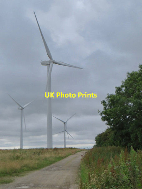 Photo 6"x4" Withernwick wind farm Great Cowden c2017