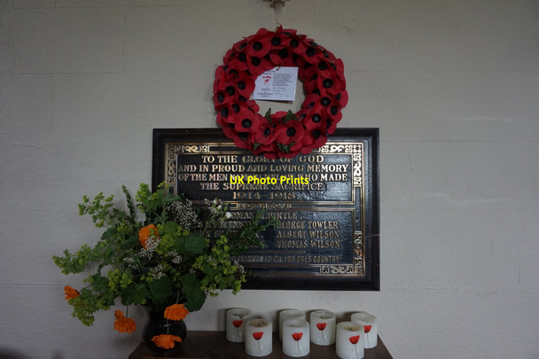 Photo 6"x4" War Memorial Plaque, St Peter's Church, Stainforth Stainforth\/SD8267 c2017