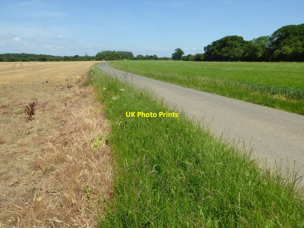Photo 6"x4" Unfenced country road Hatherop c2017