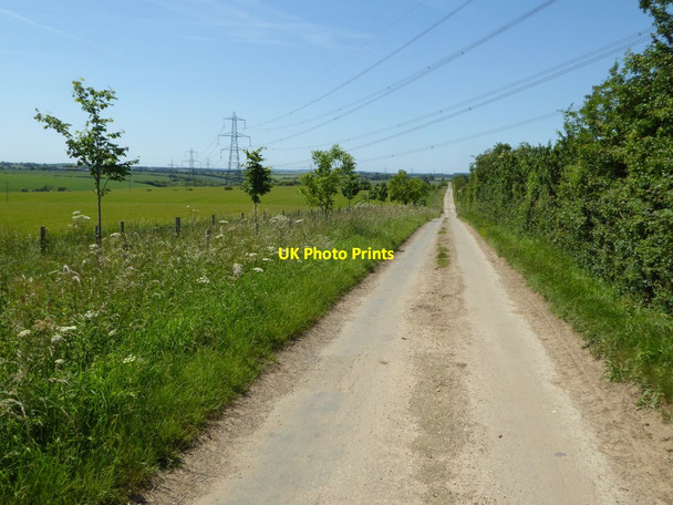 Photo 6"x4" Power lines crossing the Cotswolds Aldsworth\/SP1510 c2017