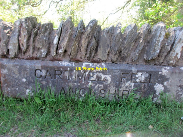 Photo 6"x4" Cartmel Fell boundary stone on Bowland Bridge Bowland Bridge c2012