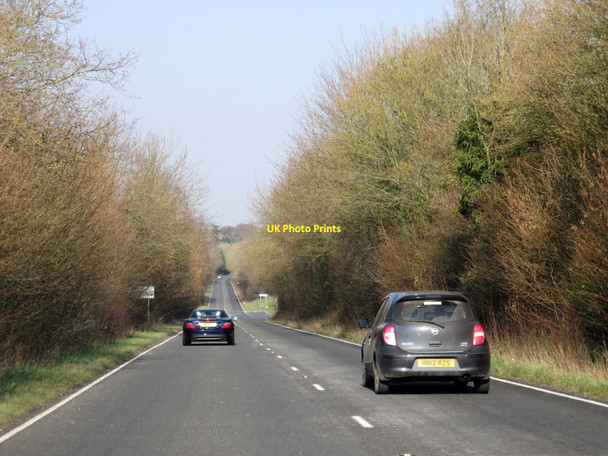 Photo 6"x4" Basingstoke Road heading towards Basingstoke Micheldever c2016