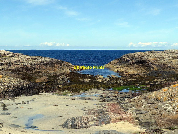 Photo 6"x4" Rocky shore of north-east Tiree Vaul c2017