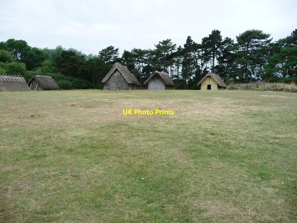 Photo 6"x4" West Stow Anglo-Saxon village from the north-east Lackford c2017