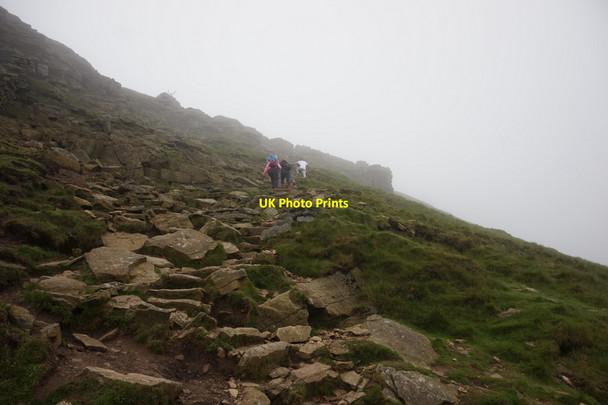 Photo 6"x4" 2-29pm looking back towards Pen-y-Ghent summit Brackenbottom c2017