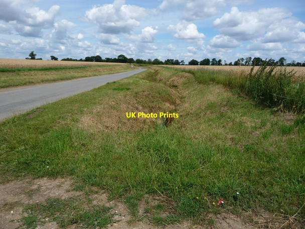 Photo 6"x4" Drainage ditch on the east side of Mellis Road Gislingham c2017