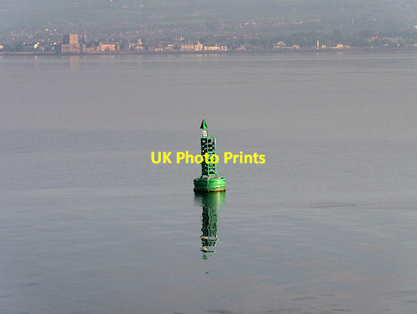 Photo 6"x4" Starboard Marker Number 1, Belfast Lough Carrickfergus c2017