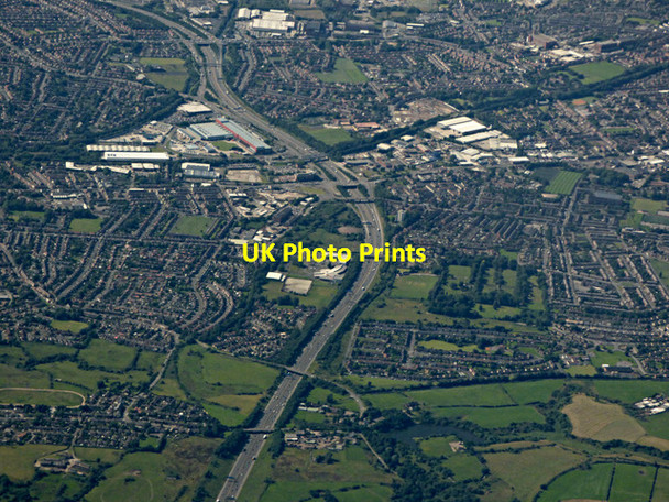 Photo 6"x4" Woodhouse Green and Failsworth from the air Failsworth c2017 P1
