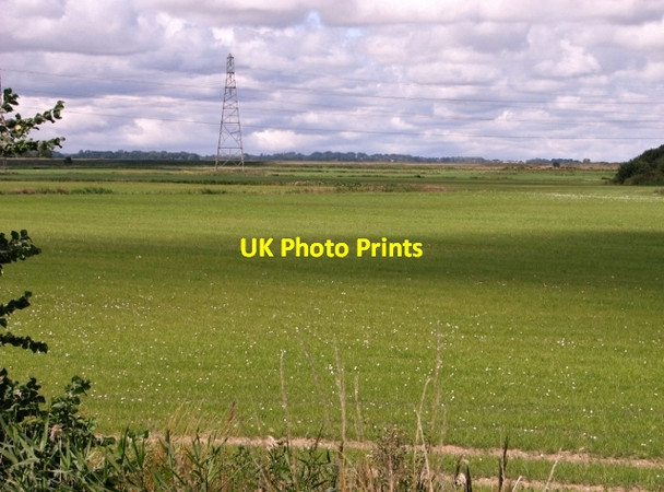 Photo 6"x4" Fields and pastures east of the River Waveney St Olaves c2017