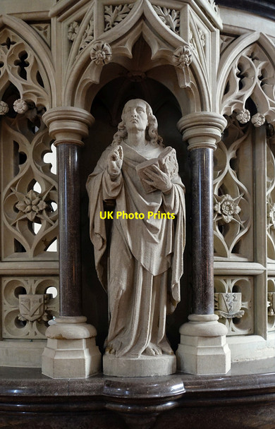Photo 6"x4" St Albans Cathedral - Pulpit detail St Albans c2016