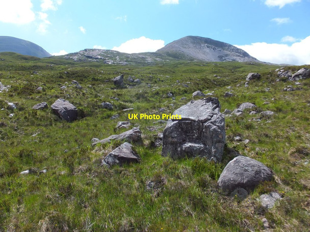 Photo 6"x4" Boulder strewn moorland to the east of Beinn Liath Bheag Beinn Liath Bheag\/NG9852 c2016
