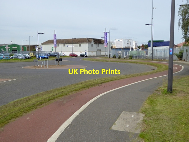 Photo 6"x4" Roundabout by Dawsons Wharf Port Clarence c2016