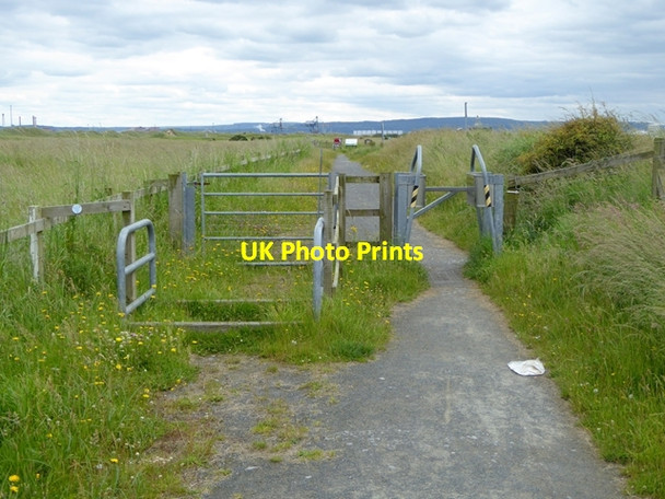Photo 6"x4" Access control on the path to the North Gare Sands Seaton Carew c2016