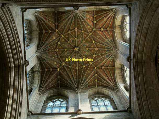 Photo 6"x4" Peterborough Cathedral: tower ceiling Peterborough c2016