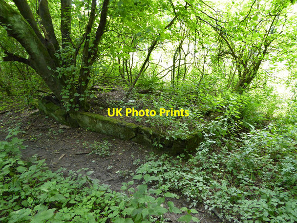 Photo 6"x4" Old building base by railway boundary Merstham c2016