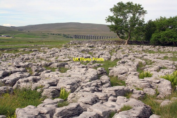 Photo 6"x4" Limestone pavement at Philpin Sleights Chapel-le-Dale c2016
