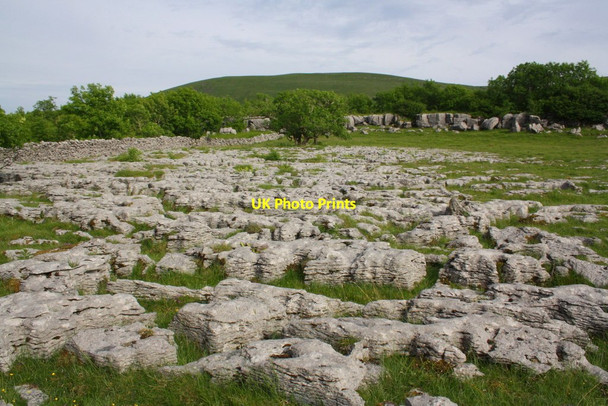 Photo 6"x4" Limestone pavement above Low Sleights Road Chapel-le-Dale c2016