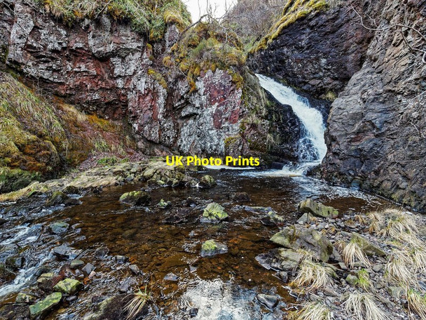 Photo 6"x4" Waterfall on the Allt M\u00c3\u00b2r South Clunes c2016