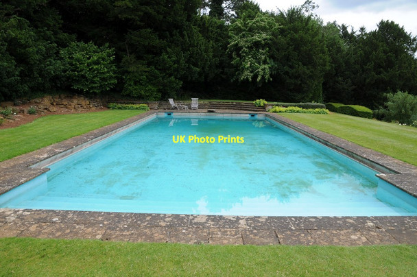 Photo 6"x4" Swimming pool, Upton House Lower Tysoe c2016