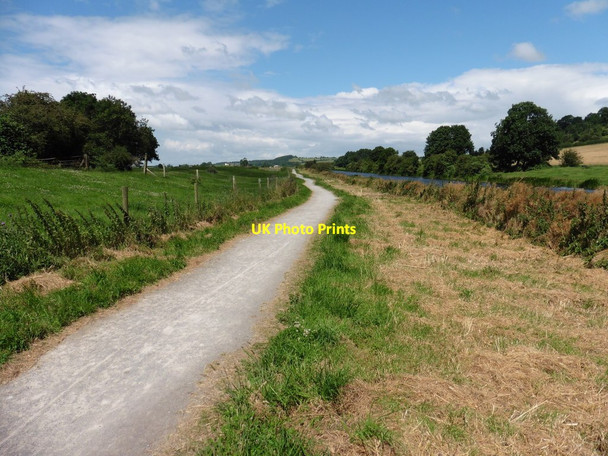 Photo 6"x4" Path and cycleway by the King's Sedgemoor Drain Chedzoy c2016
