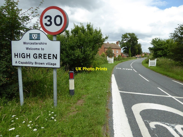 Photo 6"x4" Village sign for High Green High Green\/SO8745 c2016