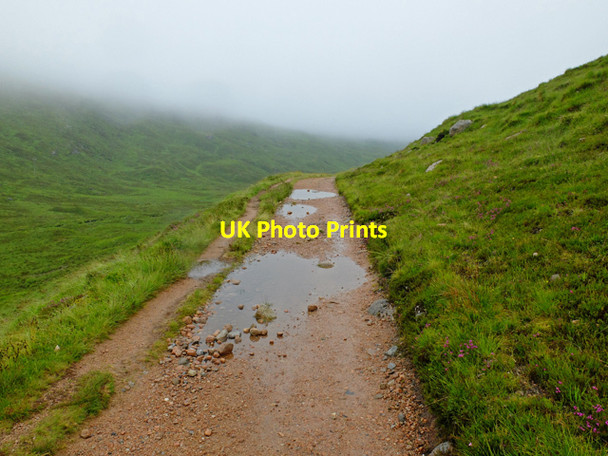 Photo 6"x4" Lowering cloud on the West Highland Way Mam na Gualainn c2016