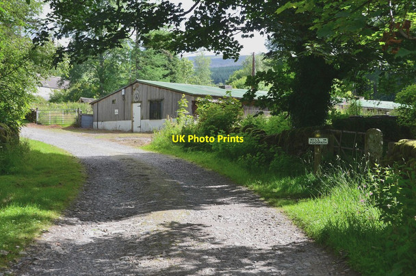 Photo 6"x4" Cairnsmore farm and path sign Stronord c2016