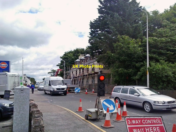 Photo 6"x4" Building demolition, traffic jam Blackpark\/A' Phairce Dhubh c2016