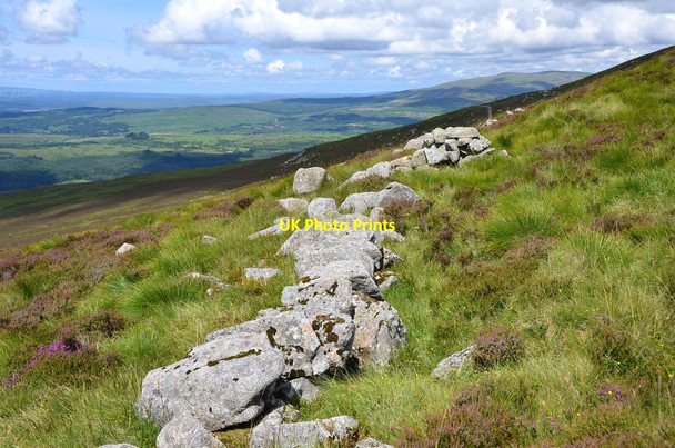 Photo 6"x4" Old wall on Cairnsmore of Fleet Graddoch Burn c2016