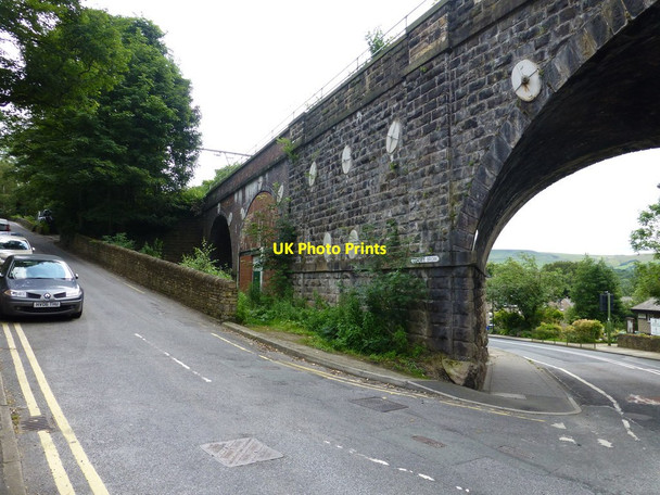 Photo 6"x4" The railway bridge at Gorsey Brow Charlesworth c2016